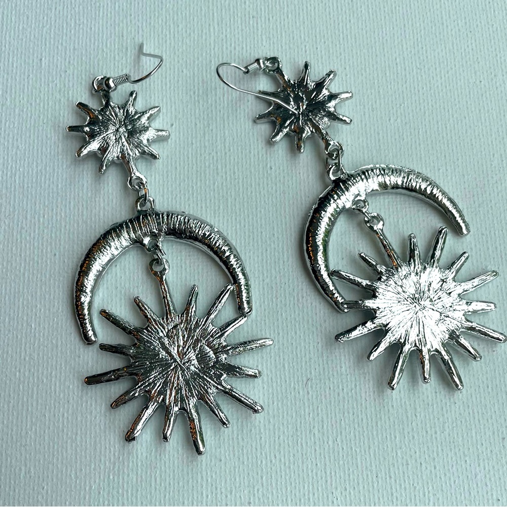 Silver Fp Celestial Statement Earrings - image 7